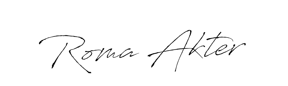Similarly Antro_Vectra is the best handwritten signature design. Signature creator online .You can use it as an online autograph creator for name Roma Akter. Roma Akter signature style 6 images and pictures png