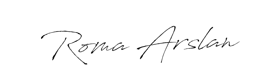 Also we have Roma Arslan name is the best signature style. Create professional handwritten signature collection using Antro_Vectra autograph style. Roma Arslan signature style 6 images and pictures png