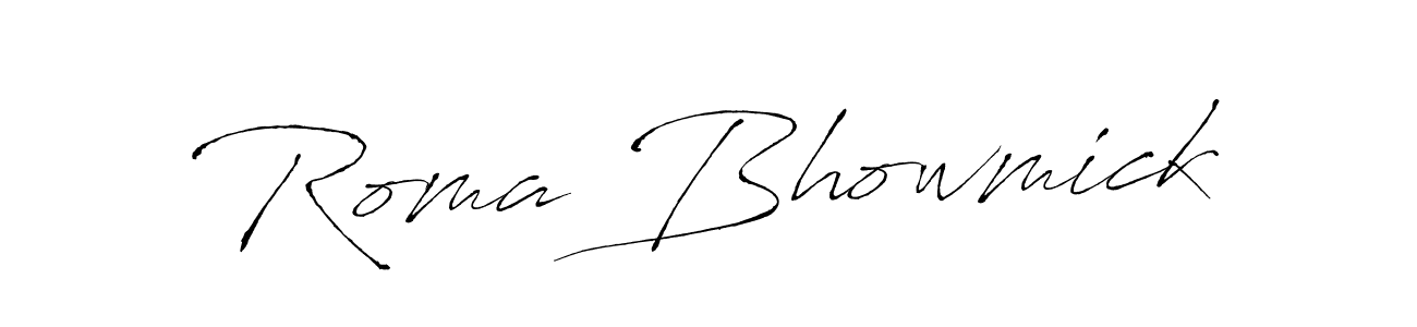 Design your own signature with our free online signature maker. With this signature software, you can create a handwritten (Antro_Vectra) signature for name Roma Bhowmick. Roma Bhowmick signature style 6 images and pictures png