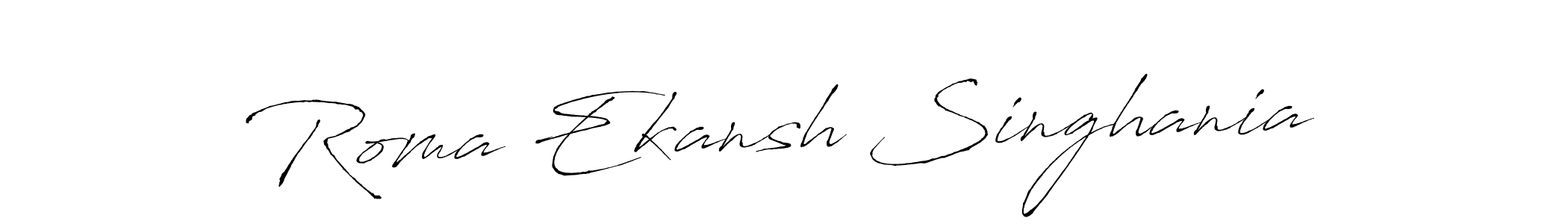 See photos of Roma Ekansh Singhania official signature by Spectra . Check more albums & portfolios. Read reviews & check more about Antro_Vectra font. Roma Ekansh Singhania signature style 6 images and pictures png