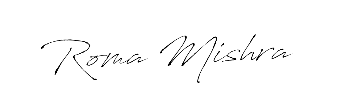 The best way (Antro_Vectra) to make a short signature is to pick only two or three words in your name. The name Roma Mishra include a total of six letters. For converting this name. Roma Mishra signature style 6 images and pictures png