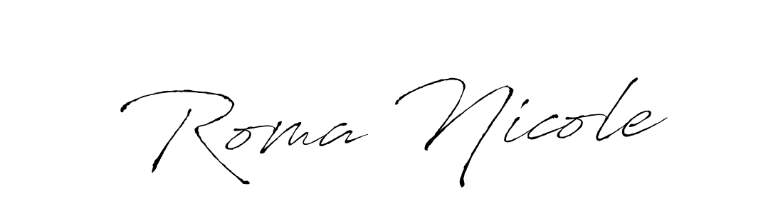 You can use this online signature creator to create a handwritten signature for the name Roma Nicole. This is the best online autograph maker. Roma Nicole signature style 6 images and pictures png