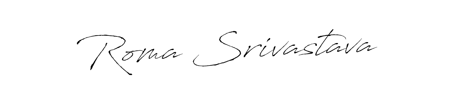 Design your own signature with our free online signature maker. With this signature software, you can create a handwritten (Antro_Vectra) signature for name Roma Srivastava. Roma Srivastava signature style 6 images and pictures png