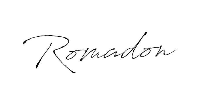 Make a beautiful signature design for name Romadon. With this signature (Antro_Vectra) style, you can create a handwritten signature for free. Romadon signature style 6 images and pictures png