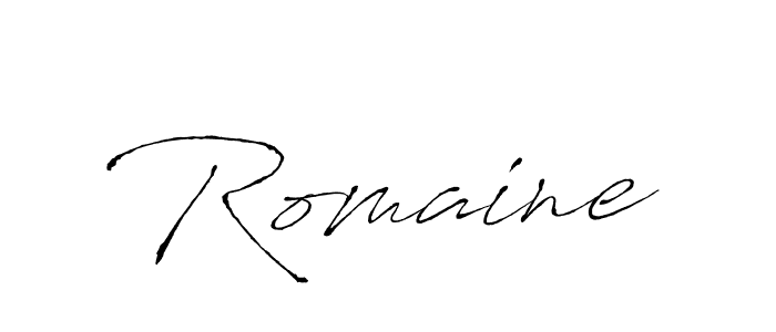 Make a beautiful signature design for name Romaine. With this signature (Antro_Vectra) style, you can create a handwritten signature for free. Romaine signature style 6 images and pictures png