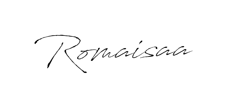 Use a signature maker to create a handwritten signature online. With this signature software, you can design (Antro_Vectra) your own signature for name Romaisaa. Romaisaa signature style 6 images and pictures png