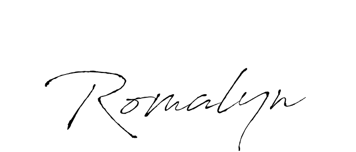 How to make Romalyn signature? Antro_Vectra is a professional autograph style. Create handwritten signature for Romalyn name. Romalyn signature style 6 images and pictures png