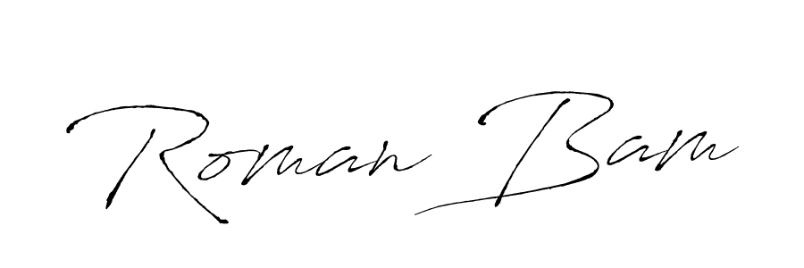 How to make Roman Bam name signature. Use Antro_Vectra style for creating short signs online. This is the latest handwritten sign. Roman Bam signature style 6 images and pictures png