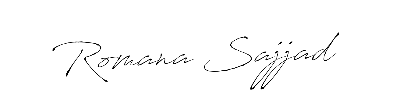 Use a signature maker to create a handwritten signature online. With this signature software, you can design (Antro_Vectra) your own signature for name Romana Sajjad. Romana Sajjad signature style 6 images and pictures png