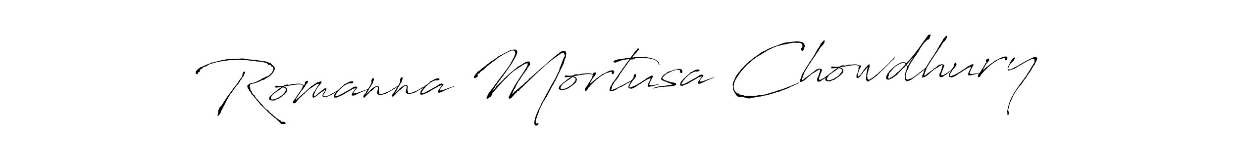 Use a signature maker to create a handwritten signature online. With this signature software, you can design (Antro_Vectra) your own signature for name Romanna Mortusa Chowdhury. Romanna Mortusa Chowdhury signature style 6 images and pictures png