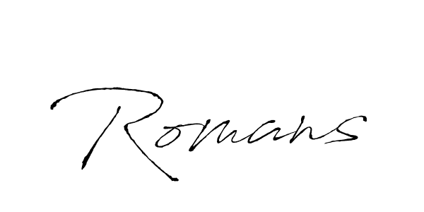 Romans stylish signature style. Best Handwritten Sign (Antro_Vectra) for my name. Handwritten Signature Collection Ideas for my name Romans. Romans signature style 6 images and pictures png