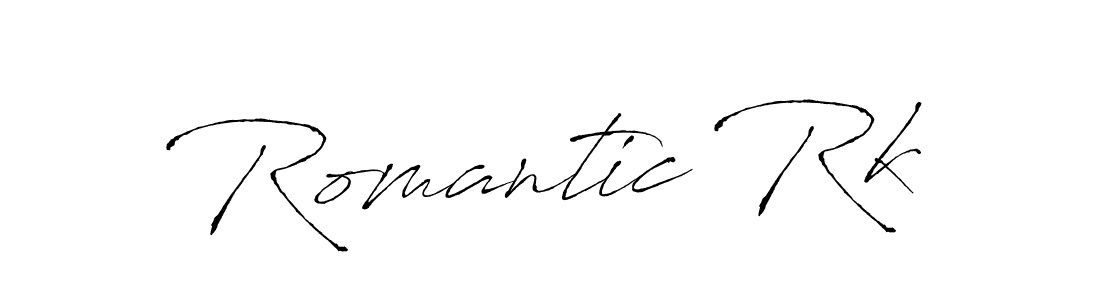 Design your own signature with our free online signature maker. With this signature software, you can create a handwritten (Antro_Vectra) signature for name Romantic Rk. Romantic Rk signature style 6 images and pictures png