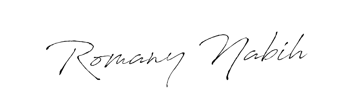 Also we have Romany Nabih name is the best signature style. Create professional handwritten signature collection using Antro_Vectra autograph style. Romany Nabih signature style 6 images and pictures png