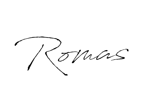 Romas stylish signature style. Best Handwritten Sign (Antro_Vectra) for my name. Handwritten Signature Collection Ideas for my name Romas. Romas signature style 6 images and pictures png