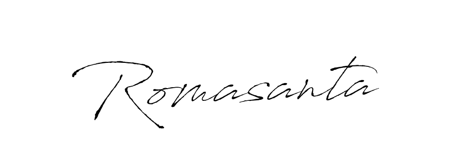 Antro_Vectra is a professional signature style that is perfect for those who want to add a touch of class to their signature. It is also a great choice for those who want to make their signature more unique. Get Romasanta name to fancy signature for free. Romasanta signature style 6 images and pictures png