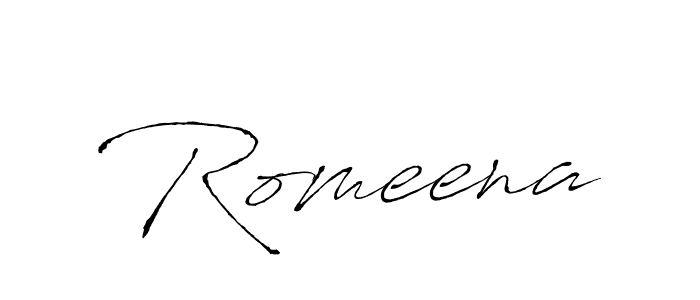 How to make Romeena signature? Antro_Vectra is a professional autograph style. Create handwritten signature for Romeena name. Romeena signature style 6 images and pictures png