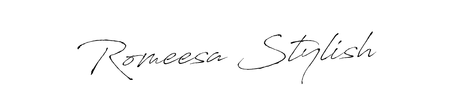 Create a beautiful signature design for name Romeesa Stylish. With this signature (Antro_Vectra) fonts, you can make a handwritten signature for free. Romeesa Stylish signature style 6 images and pictures png