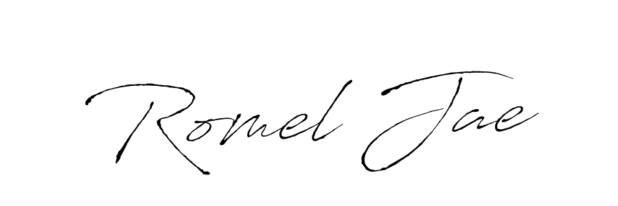 How to make Romel Jae name signature. Use Antro_Vectra style for creating short signs online. This is the latest handwritten sign. Romel Jae signature style 6 images and pictures png