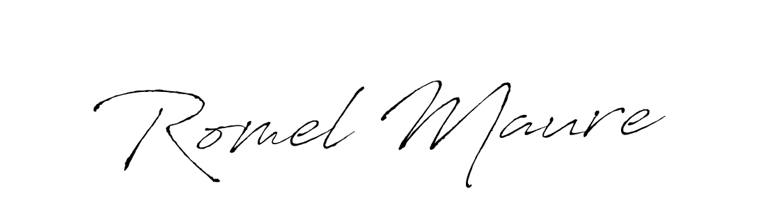 How to make Romel Maure name signature. Use Antro_Vectra style for creating short signs online. This is the latest handwritten sign. Romel Maure signature style 6 images and pictures png