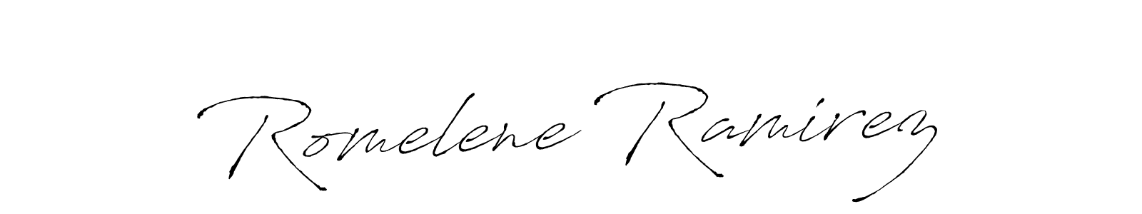 Design your own signature with our free online signature maker. With this signature software, you can create a handwritten (Antro_Vectra) signature for name Romelene Ramirez. Romelene Ramirez signature style 6 images and pictures png