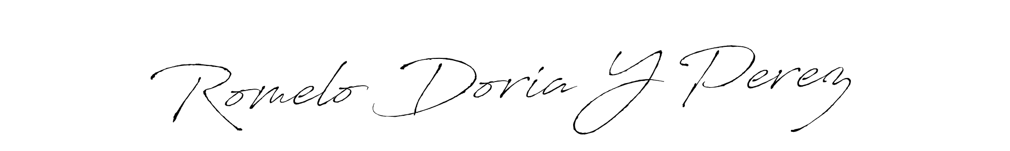 Romelo Doria Y Perez stylish signature style. Best Handwritten Sign (Antro_Vectra) for my name. Handwritten Signature Collection Ideas for my name Romelo Doria Y Perez. Romelo Doria Y Perez signature style 6 images and pictures png