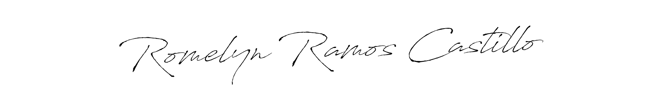 Make a short Romelyn Ramos Castillo signature style. Manage your documents anywhere anytime using Antro_Vectra. Create and add eSignatures, submit forms, share and send files easily. Romelyn Ramos Castillo signature style 6 images and pictures png