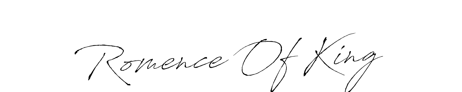 Design your own signature with our free online signature maker. With this signature software, you can create a handwritten (Antro_Vectra) signature for name Romence Of King. Romence Of King signature style 6 images and pictures png