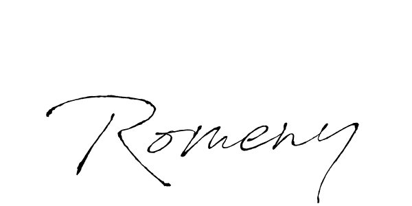 Create a beautiful signature design for name Romeny. With this signature (Antro_Vectra) fonts, you can make a handwritten signature for free. Romeny signature style 6 images and pictures png