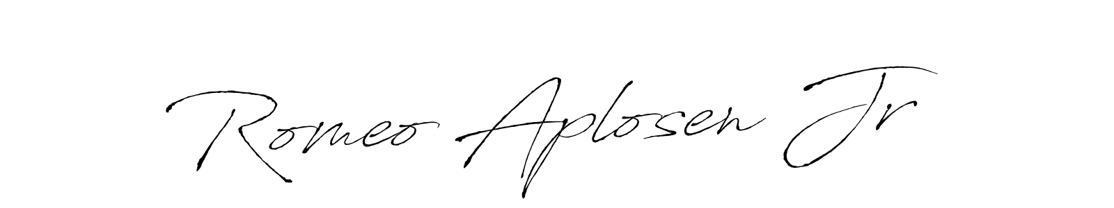 How to make Romeo Aplosen Jr signature? Antro_Vectra is a professional autograph style. Create handwritten signature for Romeo Aplosen Jr name. Romeo Aplosen Jr signature style 6 images and pictures png