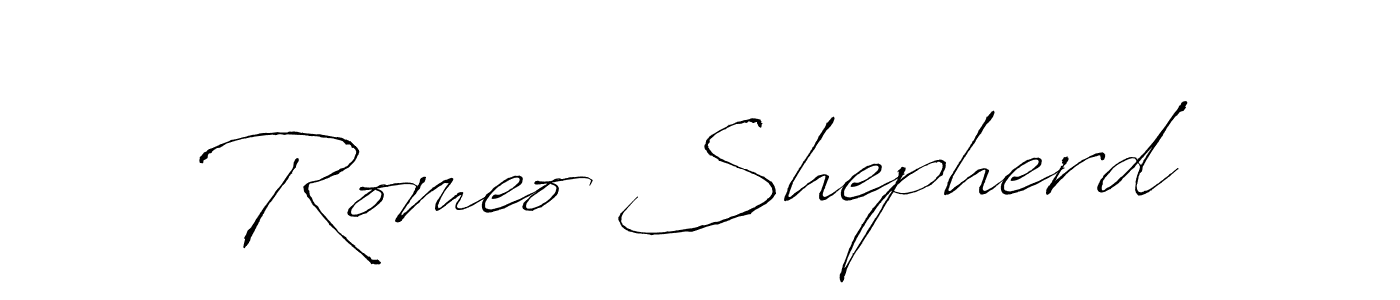 Design your own signature with our free online signature maker. With this signature software, you can create a handwritten (Antro_Vectra) signature for name Romeo Shepherd. Romeo Shepherd signature style 6 images and pictures png