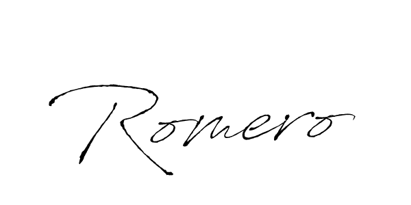 Use a signature maker to create a handwritten signature online. With this signature software, you can design (Antro_Vectra) your own signature for name Romero. Romero signature style 6 images and pictures png