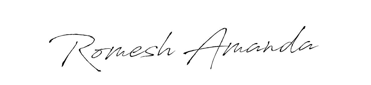 It looks lik you need a new signature style for name Romesh Amanda. Design unique handwritten (Antro_Vectra) signature with our free signature maker in just a few clicks. Romesh Amanda signature style 6 images and pictures png