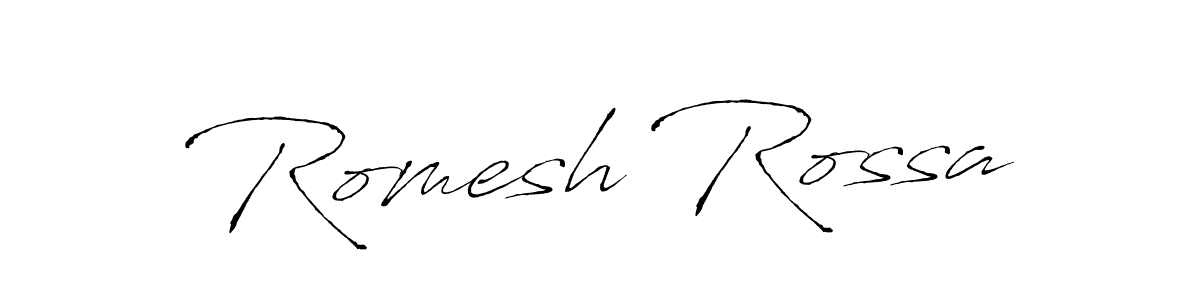 Make a beautiful signature design for name Romesh Rossa. With this signature (Antro_Vectra) style, you can create a handwritten signature for free. Romesh Rossa signature style 6 images and pictures png