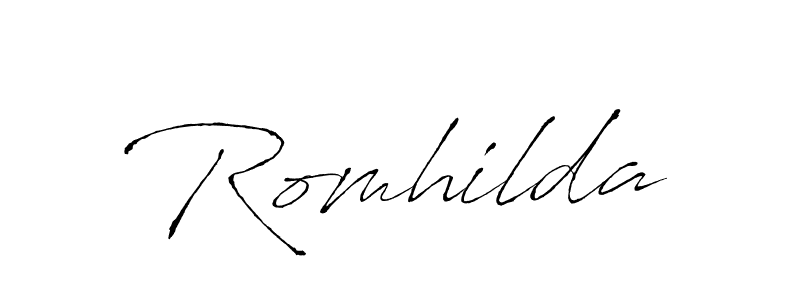 Design your own signature with our free online signature maker. With this signature software, you can create a handwritten (Antro_Vectra) signature for name Romhilda. Romhilda signature style 6 images and pictures png