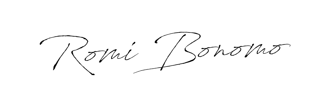 Use a signature maker to create a handwritten signature online. With this signature software, you can design (Antro_Vectra) your own signature for name Romi Bonomo. Romi Bonomo signature style 6 images and pictures png