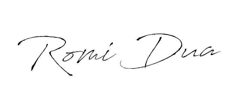 How to make Romi Dua signature? Antro_Vectra is a professional autograph style. Create handwritten signature for Romi Dua name. Romi Dua signature style 6 images and pictures png