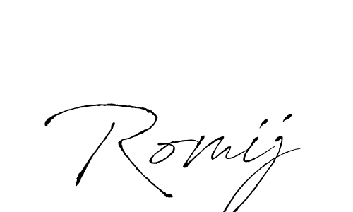 Create a beautiful signature design for name Romij. With this signature (Antro_Vectra) fonts, you can make a handwritten signature for free. Romij signature style 6 images and pictures png