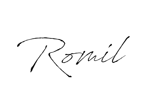 This is the best signature style for the Romil name. Also you like these signature font (Antro_Vectra). Mix name signature. Romil signature style 6 images and pictures png