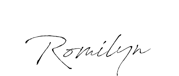 Similarly Antro_Vectra is the best handwritten signature design. Signature creator online .You can use it as an online autograph creator for name Romilyn. Romilyn signature style 6 images and pictures png
