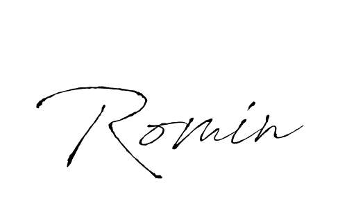 How to make Romin signature? Antro_Vectra is a professional autograph style. Create handwritten signature for Romin name. Romin signature style 6 images and pictures png