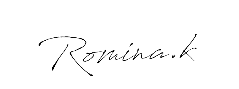 Once you've used our free online signature maker to create your best signature Antro_Vectra style, it's time to enjoy all of the benefits that Romina.k name signing documents. Romina.k signature style 6 images and pictures png