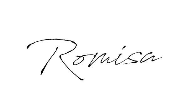 How to make Romisa signature? Antro_Vectra is a professional autograph style. Create handwritten signature for Romisa name. Romisa signature style 6 images and pictures png