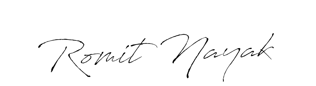 How to make Romit Nayak signature? Antro_Vectra is a professional autograph style. Create handwritten signature for Romit Nayak name. Romit Nayak signature style 6 images and pictures png