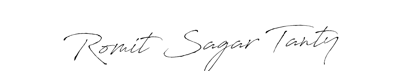 Create a beautiful signature design for name Romit Sagar Tanty. With this signature (Antro_Vectra) fonts, you can make a handwritten signature for free. Romit Sagar Tanty signature style 6 images and pictures png