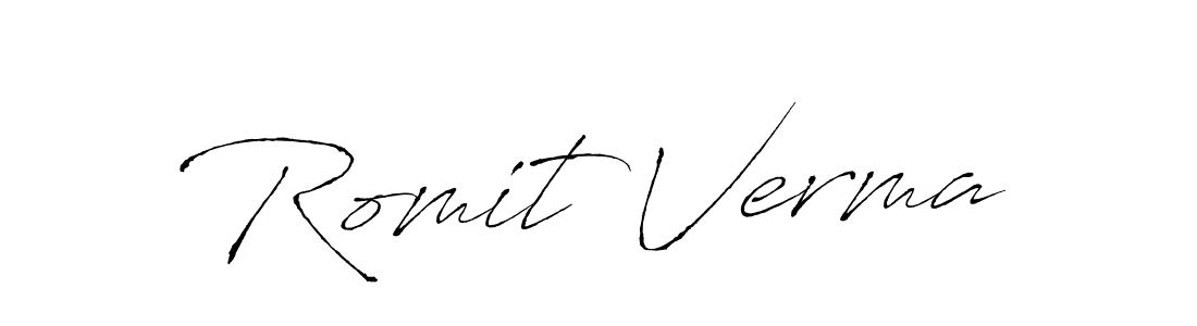 Use a signature maker to create a handwritten signature online. With this signature software, you can design (Antro_Vectra) your own signature for name Romit Verma. Romit Verma signature style 6 images and pictures png