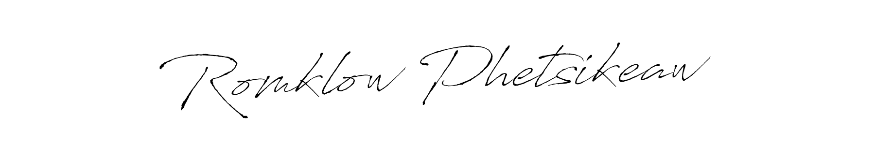 How to Draw Romklow Phetsikeaw signature style? Antro_Vectra is a latest design signature styles for name Romklow Phetsikeaw. Romklow Phetsikeaw signature style 6 images and pictures png