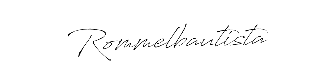 Create a beautiful signature design for name Rommelbautista. With this signature (Antro_Vectra) fonts, you can make a handwritten signature for free. Rommelbautista signature style 6 images and pictures png