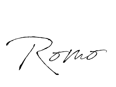 How to make Romo signature? Antro_Vectra is a professional autograph style. Create handwritten signature for Romo name. Romo signature style 6 images and pictures png