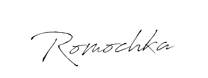 Design your own signature with our free online signature maker. With this signature software, you can create a handwritten (Antro_Vectra) signature for name Romochka. Romochka signature style 6 images and pictures png