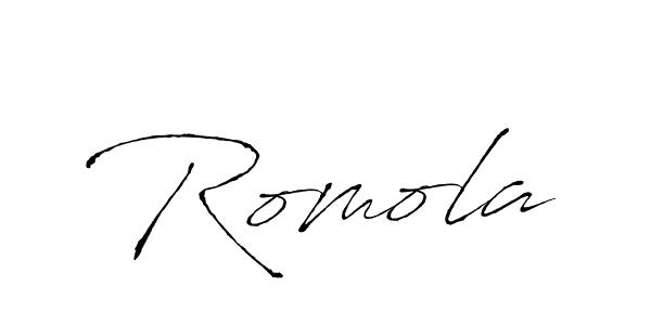 The best way (Antro_Vectra) to make a short signature is to pick only two or three words in your name. The name Romola include a total of six letters. For converting this name. Romola signature style 6 images and pictures png